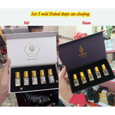 Sét lăn tinh dầu Dubai Angle 5 mùi cao cấp 25ml - Hàng chuẩn loại 1, chỉ 135k