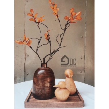 Set lọ hoa gỗ thủ công mỹ nghệ: Trang trí nhà sang trọng, giá chỉ 65.000₫