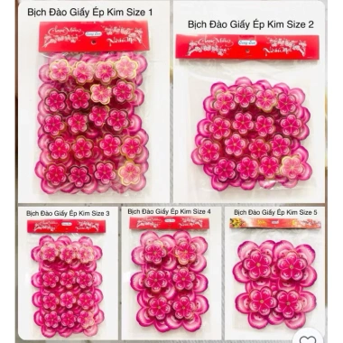 Set Mai Đào Giấy Ép 3D Cửa Kính, Dán Tường Đón Xuân Bính Ngọ 2.026 Đa size 45k 2