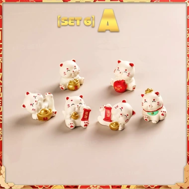 Set Mèo Thần Tài May Mắn Tết Bính Ngọ 2.026: Quà Lì Xì Dễ Thương, Trang Trí 38k 2