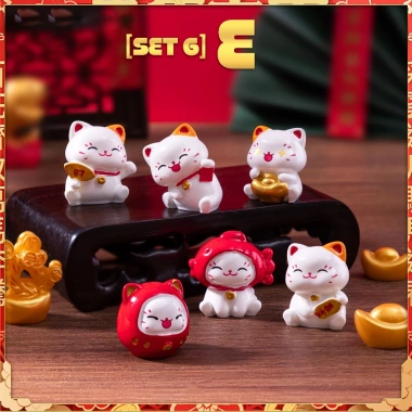 SET Mèo Thần Tài Tết Nguyên Đán Bính Ngọ 2.026 - Quà May Mắn Trang Trí Giá 39.000