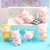 Set mô hình 6 heo + 7 heo mini dễ thương, trang trí bàn làm việc, bàn học, tiểu cảnh - Giá 20.000đ 9