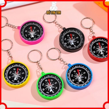 Sét móc khóa la bàn dễ thương - Treo balo, túi xách, chỉ phương hướng tiện dụng cho phượt thủ - Giá chỉ 14.018 VND