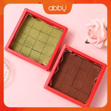 Set Nama Chocolate Valentine 2 vị - Socola nguyên chất + Bột Whipping Cream, Abby kèm thiệp dĩa, chỉ 58.900₫ 5