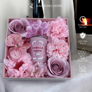 Set Nến Thơm Vanilla Oasis Harmony Home - Quà Tặng 8/3, Valentine, 20/10, Sinh Nhật Nữ - Giá ưu đãi 190.000 VND