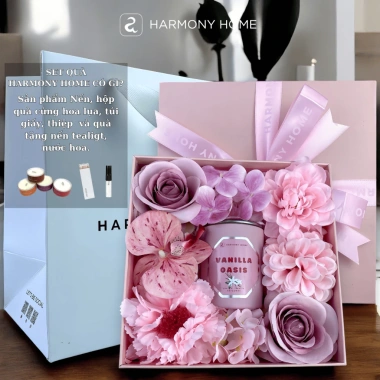Set Nến Thơm Vanilla Oasis Harmony Home - Quà Tặng 8/3, Valentine, 20/10, Sinh Nhật Nữ - Giá ưu đãi 190.000 VND