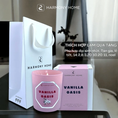 Set Nến Thơm Vanilla Oasis Harmony Home - Quà Tặng 8/3, Valentine, 20/10, Sinh Nhật Nữ - Giá ưu đãi 190.000 VND