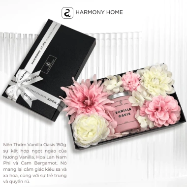 Set Nến Thơm Vanilla Oasis Harmony Home - Quà Tặng 8/3, Valentine, 20/10, Sinh Nhật Nữ - Giá ưu đãi 190.000 VND