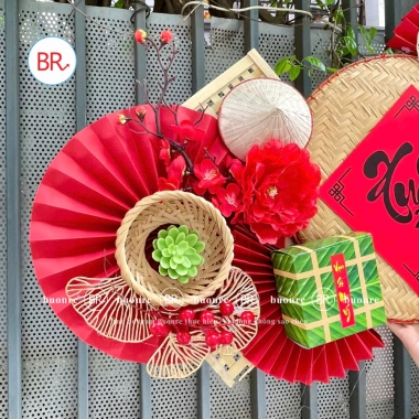 Set Nguyên Liệu Trang Trí Mẹt Xuân An Lộc - Treo Tường, Cầu May Mắn, Chỉ 64.000 VND