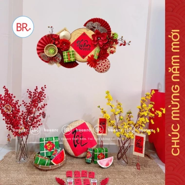 Set Nguyên Liệu Trang Trí Mẹt Xuân An Lộc - Treo Tường, Cầu May Mắn, Chỉ 64.000 VND 5 Set Nguyên Liệu Trang Trí Mẹt Xuân An Lộc - Treo Tường, Cầu May Mắn, Chỉ 64.000 VND 5