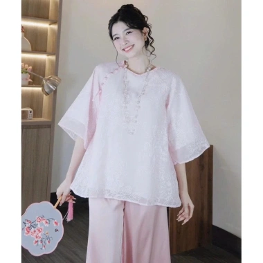 Set Pháp Phục Áo Lam Đi Chùa Hồng Pastel Nhẹ Nhàng - Bộ Mặc Tết Trẻ Trung, 89k