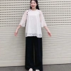 Sét pháp phục đi chùa bigsize 45-90kg - Lam áo tơ voan + quần lụa, set MS317, giá 99.000₫ 7