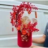 Set phụ kiện chậu đào đông - hoa tết - tháp trang trí, decor phòng, tặng đèn LED, giá ưu đãi 28.200 VND 7