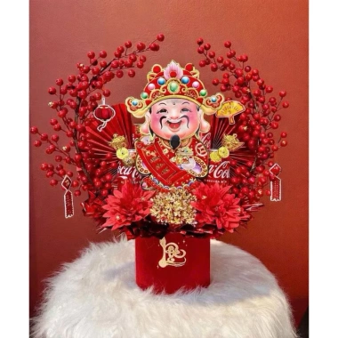 Set phụ kiện decor Tết 2.026 - Tháp bánh, tháp nước, ban thờ, chùa, quán cafe - chỉ 95.000đ