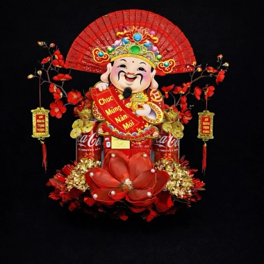 Set phụ kiện decor Tết 2.026 - Tháp bánh, tháp nước, ban thờ, chùa, quán cafe - chỉ 95.000đ