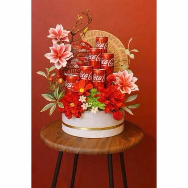 Set phụ kiện decor Tết 2.026 - Tháp bánh, tháp nước, ban thờ, chùa, quán cafe - chỉ 95.000đ