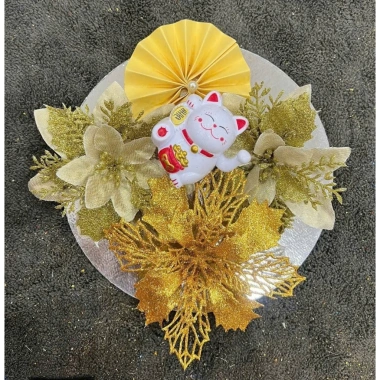 Set Phụ Kiện Hoa Trạng Nguyên Tháp Nước, Bánh Kẹo Trang Trí Tết Lotso Decor Giá 28.900 VND