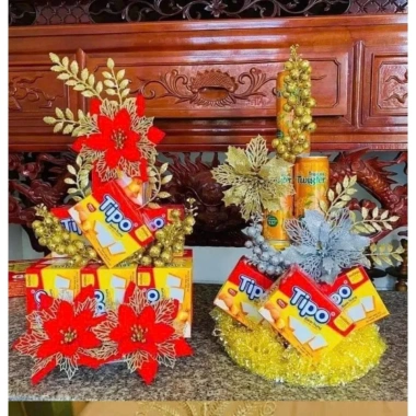 Set phụ kiện trang trí tháp bánh kẹo Tết có đế - Giao mẫu ngẫu nhiên, giảm còn 39.000₫