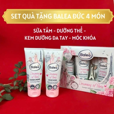 Set Quà 4 Món Balea Dream of Paris – Quà Tặng 8/3, Sinh Nhật, Tặng Mẹ, Bạn Gái, Kèm Túi Đựng, Giá 250k (Giá Gốc 325k) Set Quà 4 Món Balea Dream of Paris – Quà Tặng 8/3, Sinh Nhật, Tặng Mẹ, Bạn Gái, Kèm Túi Đựng, Giá 250k (Giá Gốc 325k)