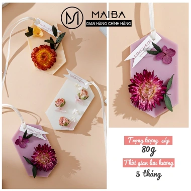 Set Quà Sáp Thơm MAIBA Hoa Khô Hương Tự Nhiên Treo Tủ Quần Áo Giày Dép Quà Tết Giảm còn 200.000đ 5