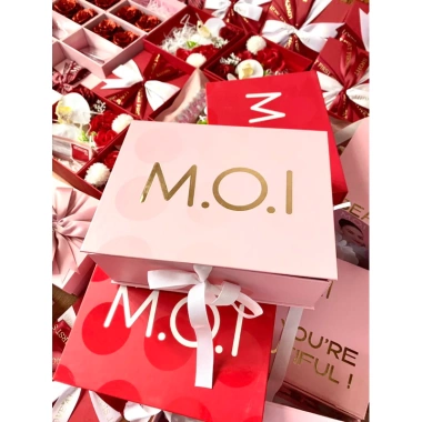 Set Quà Tặng 20/10, 8/3, 20/11, Valentine - Son Thỏi + Hoa + Hộp + Thiệp + Túi 259.000