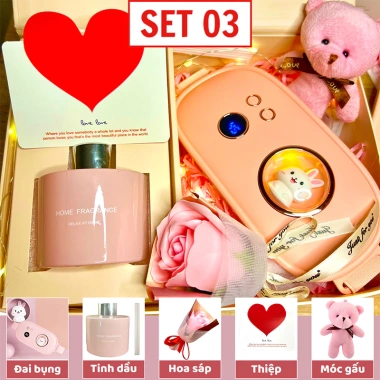 Set Quà Tặng Bạn Gái 8/3 và Valentine 14/2 - Máy Massage Bụng Kinh Giá 125k