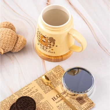 Set Quà Tặng Cốc Ly Sứ Nắp Vặn Mèo & Gấu Nâu Cute Dễ Thương, Hộp Quà Xinh Xắn - Giá 104.500₫ 5