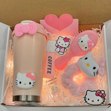 Set Quà Tặng Hello Kitty Dễ Thương, Phụ Kiện Đầy Đủ, Giá 221.800đ, Quà Sinh Nhật Bạn Gái