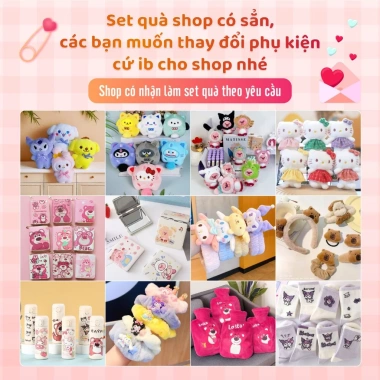 Set quà tặng Hello Kitty Kuromi Melody - Combo phụ kiện cho bạn gái, chỉ 79.000₫