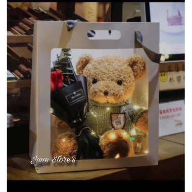 Set Quà Tặng Hoa và Gấu Teddy kèm Túi Đèn - Quà Đặc Biệt Giá 125k 3
