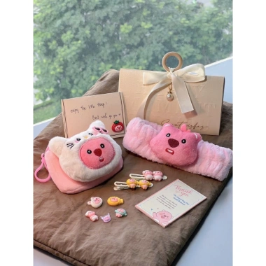 Set Quà Tặng Loopy Hải Ly Hồng - Giá 30.000đ, Quà Sinh Nhật, Bạn Gái, Người Yêu 3 Set Quà Tặng Loopy Hải Ly Hồng - Giá 30.000đ, Quà Sinh Nhật, Bạn Gái, Người Yêu 3