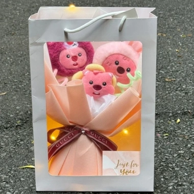 Set quà tặng Loopy sinh nhật Valentine Noel - Gấu bông Losto cho nam nữ, giảm 20%