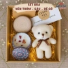 Set Quà Tặng Nến Thơm, Gấu Bông Mini & Đế Gỗ Lót Nến - Sinh Nhật, Valentine, 95.000 VND