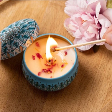 Set Quà Tặng Nến Thơm, Gấu Bông Mini & Đế Gỗ Lót Nến - Sinh Nhật, Valentine, 95.000 VND 7