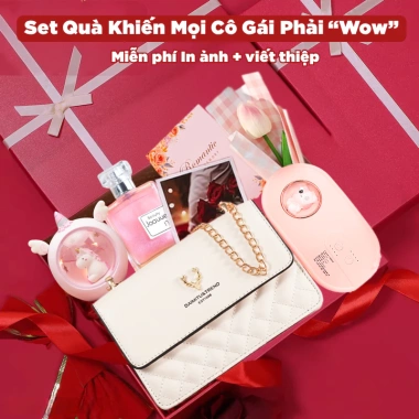 Set Quà Tặng Sinh Nhật & Valentine Túi Xách IV Pink - Giá ưu đãi 269k