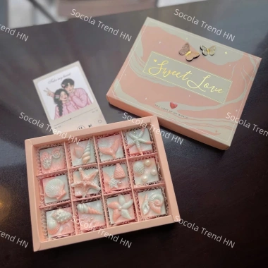 Set Quà Tặng Socola Valentine Cao Cấp – Viên Trái Tim & Truffles, kèm thiệp, giao nhanh 2h, 179k 8