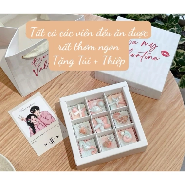 Set Quà Tặng Socola Valentine Cao Cấp – Viên Trái Tim & Truffles, kèm thiệp, giao nhanh 2h, 179k 10