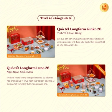 Set quà Tết đặc sản Langfarm – Tinh hoa nông sản, gói trọn vị Tết bản địa 599k