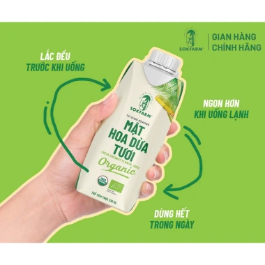 Set Quà Tết Dừa Khai Lộc 6 Hộp Mật Hoa Dừa Tươi Organic Sokfarm 330ml Tiệt Trùng Bù Khoáng Giảm Giá 258k 9