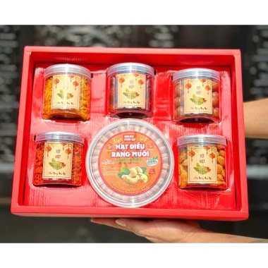 Set quà Tết hạt dinh dưỡng, trái cây sấy sang trọng, kèm túi chỉ 139.000 VND 3