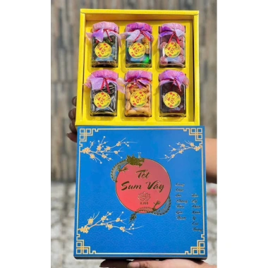 Set quà Tết hạt dinh dưỡng, trái cây sấy sang trọng, kèm túi chỉ 139.000 VND 6