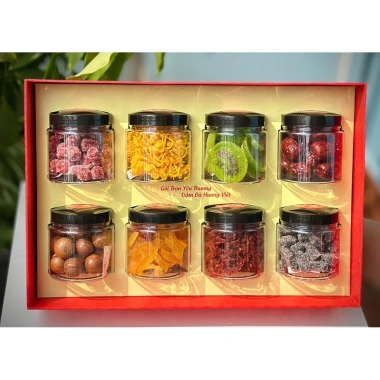 Set quà Tết hạt dinh dưỡng, trái cây sấy sang trọng, kèm túi chỉ 139.000 VND 7