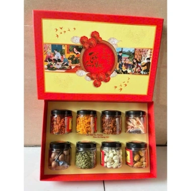 Set quà Tết hạt dinh dưỡng, trái cây sấy sang trọng, kèm túi chỉ 139.000 VND 9