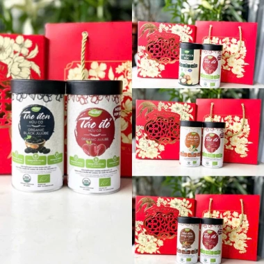 Set Quà Tết Hộp Quà Ý Nghĩa Hữu Cơ – Táo Đỏ, Kỉ Tử, Trà Hoa Cúc – Giá ưu đãi 200k