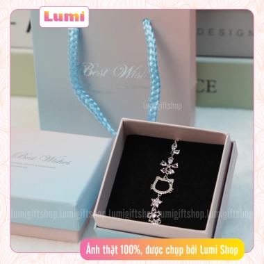Set quà trang sức Lumi: vòng tay, dây chuyền Hello Kitty hoa gấu, hộp quà 119k 10 Set quà trang sức Lumi: vòng tay, dây chuyền Hello Kitty hoa gấu, hộp quà 119k 10