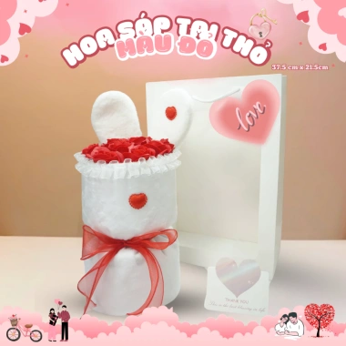 Set Quà Valentine: Hoa gấu sáp dễ thương, thiệp, túi, đèn LED Giá ưu đãi 80.640₫ 4