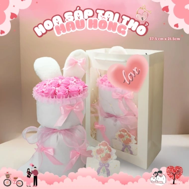 Set Quà Valentine: Hoa gấu sáp dễ thương, thiệp, túi, đèn LED Giá ưu đãi 80.640₫ 5
