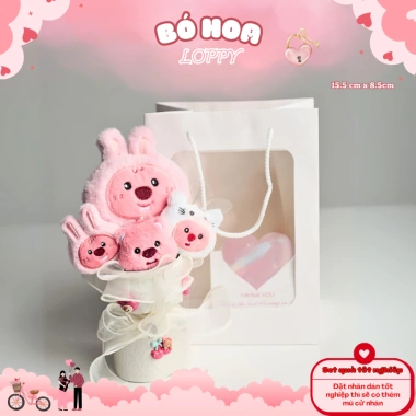 Set Quà Valentine: Hoa gấu sáp dễ thương, thiệp, túi, đèn LED Giá ưu đãi 80.640₫ 7