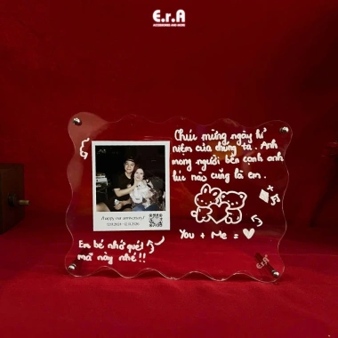 Set Quà Valentine Khung Ảnh Mica Trong Suốt và Code Web, Acrylic Tự Làm Giá 234k Erashop 9