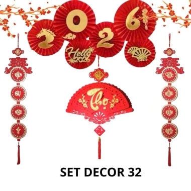 Set Quạt Decor Văn Phòng Nhà Cửa Quán Xinh Chụp Ảnh Tết 2.026 Giá 50.000đ